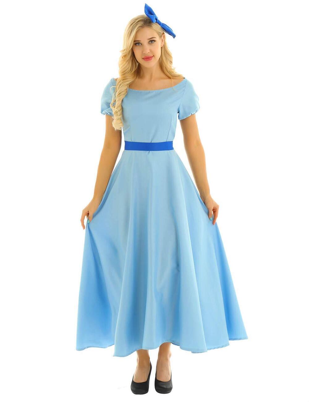 1027 Girls Princess Party Dress Halloween Cosplay Costume Fancy Maxi